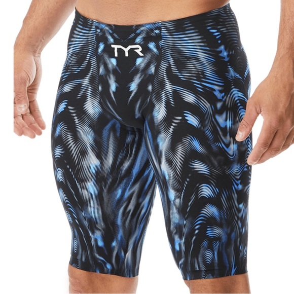 TYR Men's Venzo Genesis Jammer Swimsuit Steel Blue